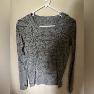 Lululemon Athletica Gray Patterned Sweatshirt